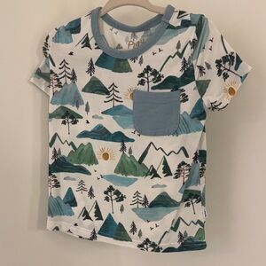 Little Sleepies Scenic Adventure Tee - Blue and Green
